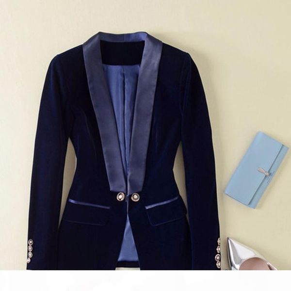 

runway 2020 designer blazer women's long sleeve velvet blazer jacket outer wear y200109, White;black