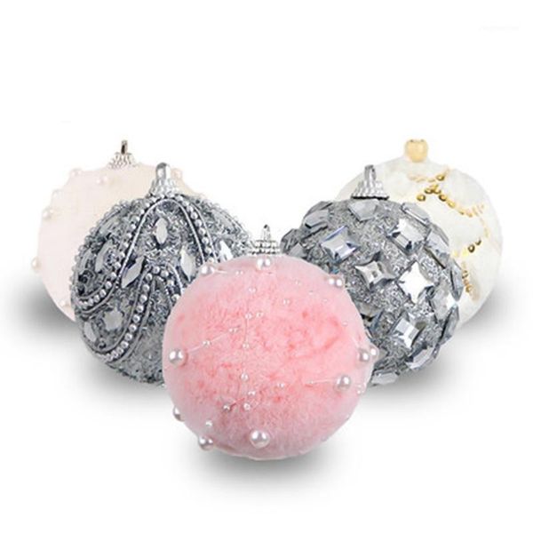 

party decoration 7/8cm merry christmas rhinestone glitter balls tree hanging ornaments decor foam balls1