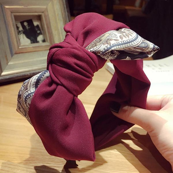 

elegant women's bowknot floral wide headbands stretchy non slip design hair bands hair hoop hair accessories for girls headbands q sqci
