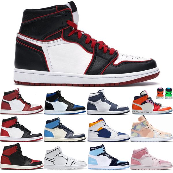 

fresh jumpman men womens basketball 1s shoes bloodline midnight navy obsidian unc mid royal blue laser orange womens sport trainer sneskers