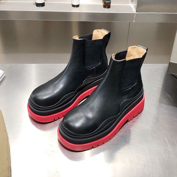 

new italy platform shoes ankle booties women botega martin boot cowskin leather boots green bottom vintage sneakers luxurys designers shoes, Black