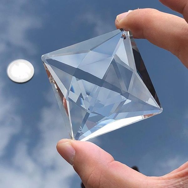 

50mm hanging suncatcher prism diy pendant decoration chandelier crystal part faceted rhombus glass artware p filter h bbyjia