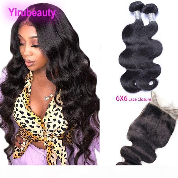 

brazilian human hair body wave 2 bundles with 6x6 lace closure 3pieces lot mink hair extensions with middle three part 8-28inch, Black;brown