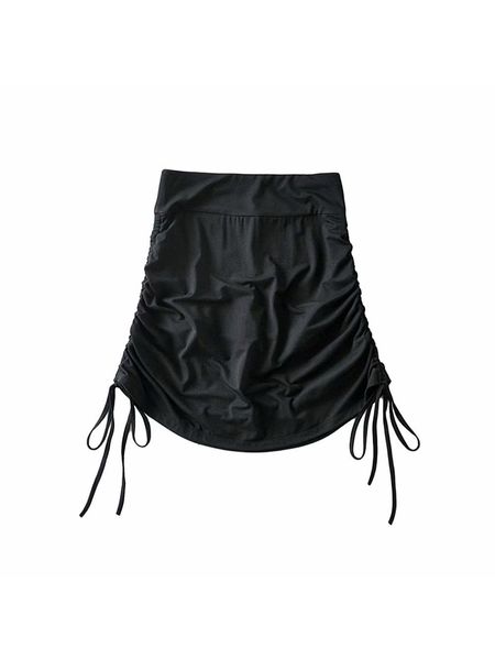

2021 new modal practical elastic 3 color anti-exposure cord cotton various ways to use women's short hip wrap 11w2, Black