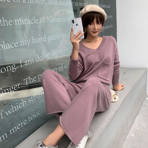 

2021 busto (110cm) loose style nightgown and 100% pure cashmere knits women's sweaters tighter v-tighter jumpers fj7b, White;black