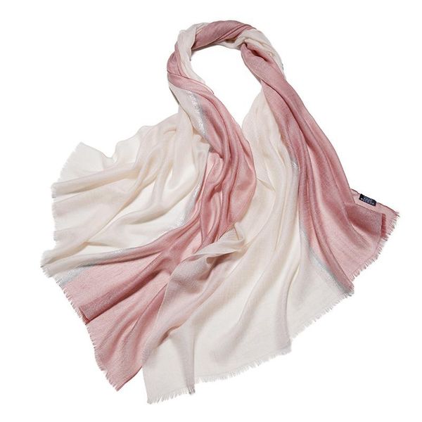 

scarves 2021 white cashmere splicing golden scarf for women's autumn and winter thin long shawl, Blue;gray