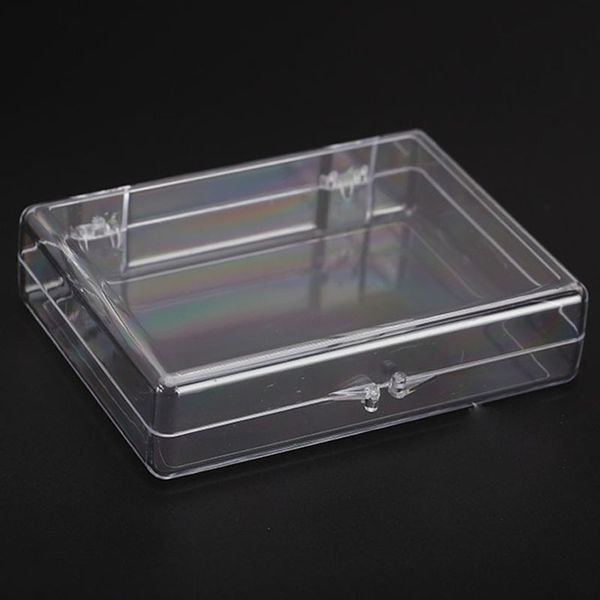 

empty transparent clear box sealed package display plastic rectangular playing cards business card storage box