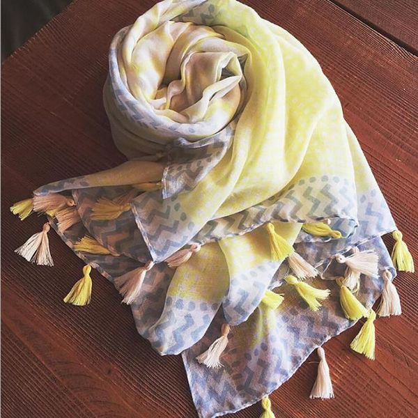 

fashion cotton and linen tassel scarves muslim head scarf shaws elegant lady simple solid color high quality, Blue;gray