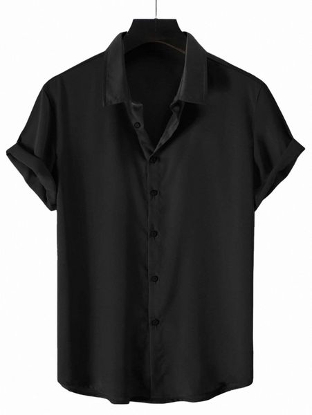 

men button through solid shirt v9aw#, White;black