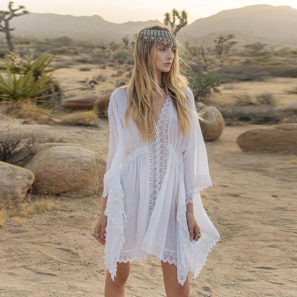 

cotton solid pareo tunics for beach white summer dressed robe de plage tunique femme cover up beachwear swimsuit tunic, White;black