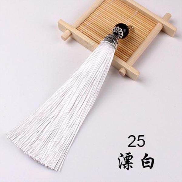 

5pcs round end caps silk tassels 7cm earrings charm polyester satin tassels for diy jewelry making lobster clasp tassel pendant h jllrtn
