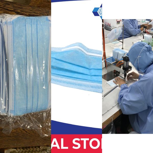 

3-ply 3 layer cover ear-loop face mouth masks non-woven disposable dust mask soft breathable outdooutlety2v5