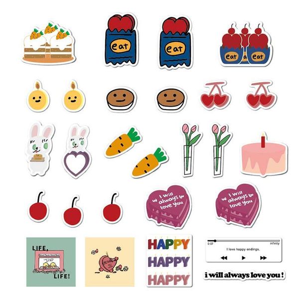 

mazzzzy coinea ins cute kawaii наклейки девушка сердце простая ручная учетная запись мобильная сила декоративеастетические наклейки handmade