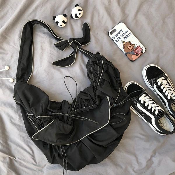 

celebrity black hobo bags women large capacity nylon bag soft handbags 2020 fashion desinger female handbags big shoulder purses