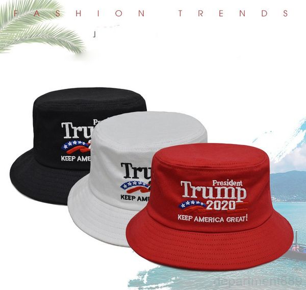

fisherman cap trump 2020 president election embroidery keep america great again outdoor bucket hat party hats dhc172