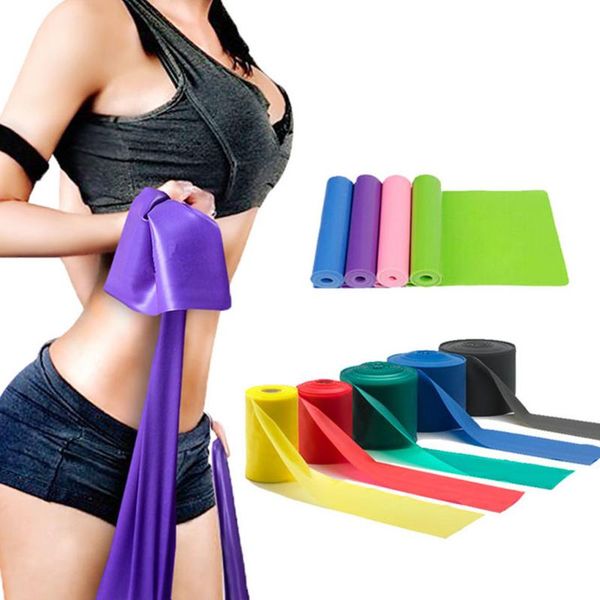 

resistance bands 1.5m latex elastic stretching band fitness exercise pilates yoga gym