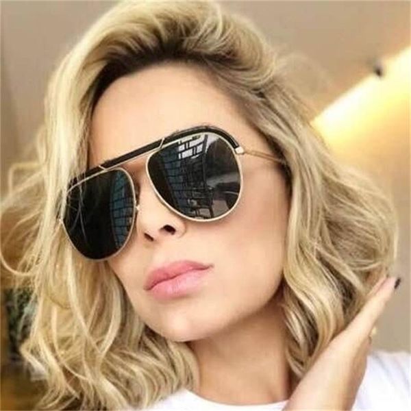 

sunglasses gold black pilot women/men metal brand designer luxury sun glasses vintage outdoor driving gafas uv400, White;black