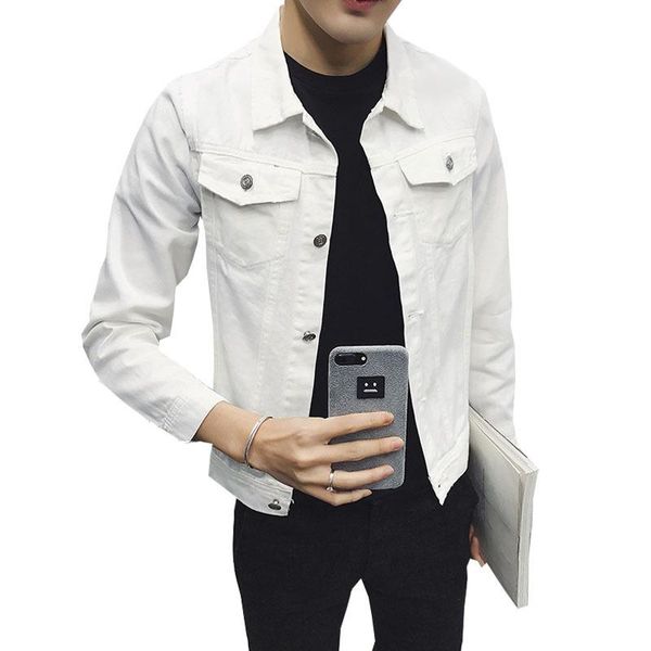 

men's jackets nice men jean jacket streetwear slim denim fashion mens and coats white, Black;brown