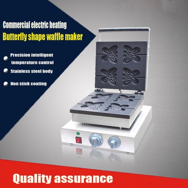

1pc 220v electric electric butterfly shape waffle maker kitchen machine