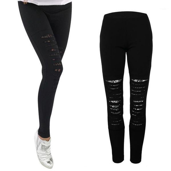 

selling spring and autumn women leggings casual lace hole skinny pants high waist black mesh lace hollow solid leggins1