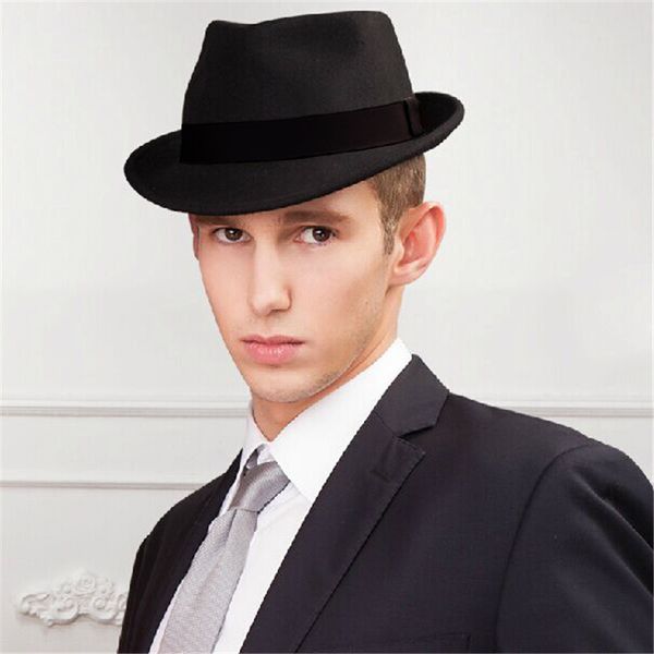 

luckylianji retro hard felt women men fold wide brim billycock sag bowler derby jazz fedora panama casual hats (size:57cm) q1216, Blue;gray