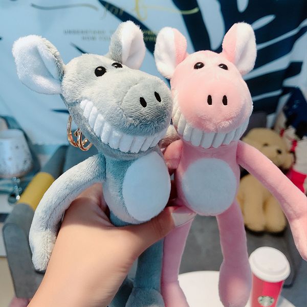 

long leg pig bag pendant cute pig keychain ins plush doll bag couple doll hanging