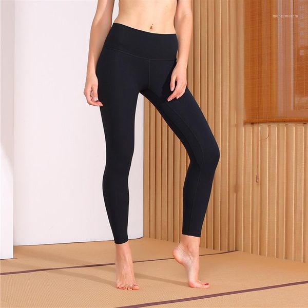 

women's leggings plus size women high waist sport super stretchy gym tights ankle-length female xs/4 /121, Black