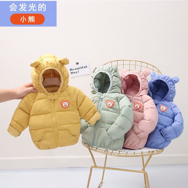 

baby's coat winter thickening children's down cotton padded jacket, Blue;gray