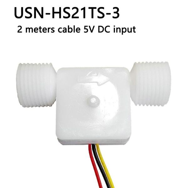 

5v 2m turbine hall water flow sensor usn-hs21ts-3 0.3-4lpm g1/2" pom grade 1% repeat error 4 drinking water heater coffee