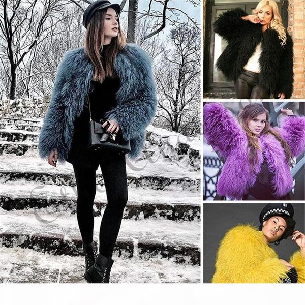 

ethel anderson women lamb fur coat tan sheep fur coats short whole skin jacket 50cm mongolia sheep midwaist length, Black