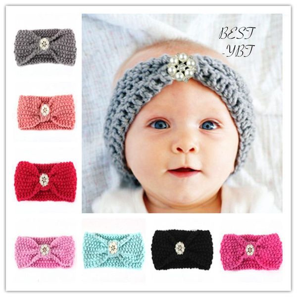 

hair accessories winter and autumn lovely baby girl knitting width warm band children wear faux pearl bow floral accessories1, Slivery;white