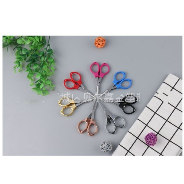 

folding scissor small eight character scissors multi color simplicity angle stainless steel fishing gear wear resistant portable1 65jj o2