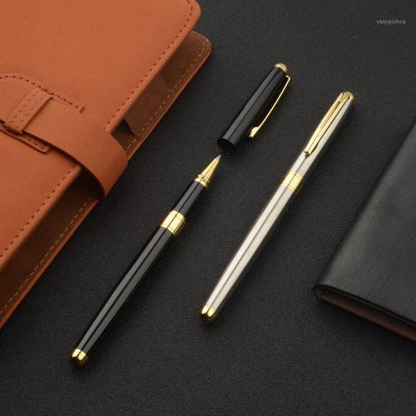 

2020 new metal signature pen boutique office ball pen gift advertising student school writing stationery1, Blue;orange