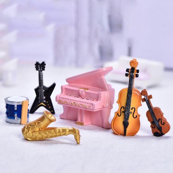

decorative objects & figurines creative varied miniature music instrument resin mini violin dollhouse ornaments crafts diy home house bar