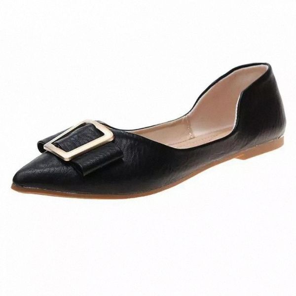 

women's casual flats shoes loafers women fashion slip on shallow single shoes maternity metal decoration flats zapatos mujer #zt6v