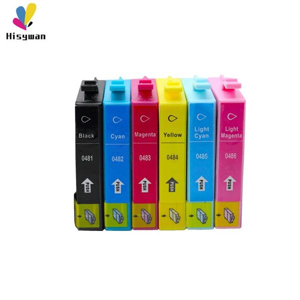 

ink cartridges hisywan t0481 cartridge for stylus po r200 r220 r300 r300m r320 r340 rx500 rx600 rx620 rx640 printer 0481