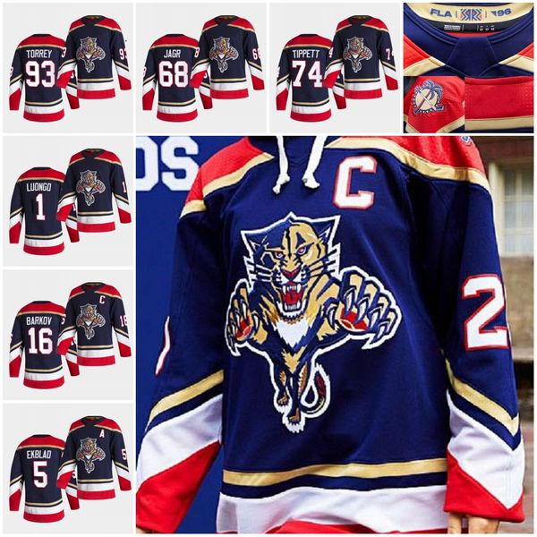 

woman roberto luongo florida panthers 2021 reverse retro sergei bobrovsky alexander wimber barkov patric hornqvist ekblad hoffman pisek jers, Black