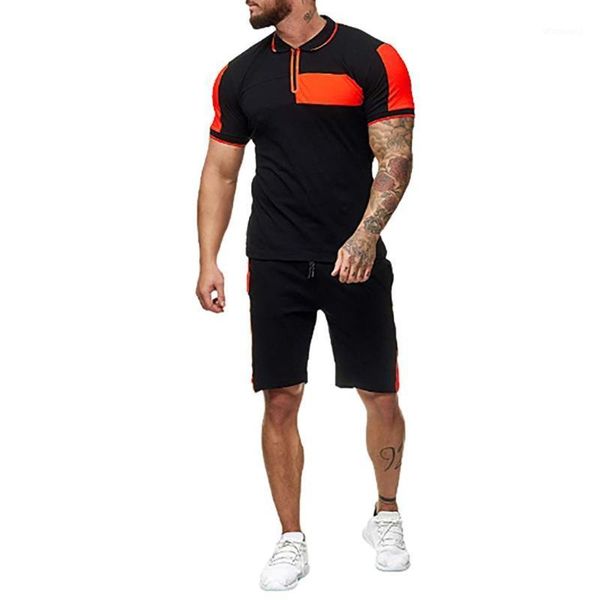 

2020 summer men's new print t-shirt + shorts casual suit men's sports lonsdale running explosions casual sportswear sets #g31, Gray