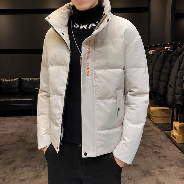 

men's cotton padded jacket autumn winter 2020 new korean fashion brand ins down cotton padded jacket d c1123, Black