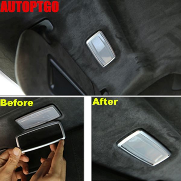 

chrome set of 2pcs car interior cosmetic mirror light lamp frame cover trim kit for maserati levante 2016-2020