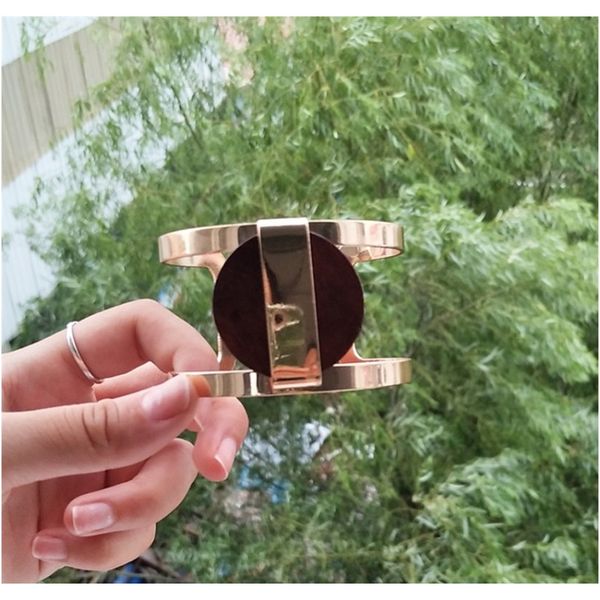 

мода новые дизайн ювелирные изделия металл манжеты компостат камень необычный браслет для женщин очарование партия свадьба свадебные украшен, Black