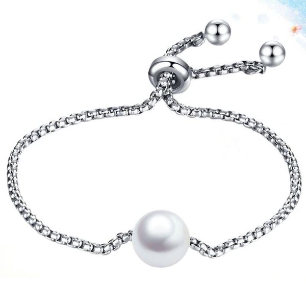 

charm bracelets 1pc bracelet pearl gilrs adjustable creative fashion hand chain decor jewelry, Golden;silver