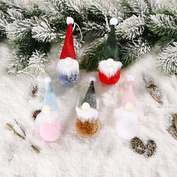 

christmas trees decoration pendant felt doll pendant creative cute small forest elderly faceless doll pendant for home decoration