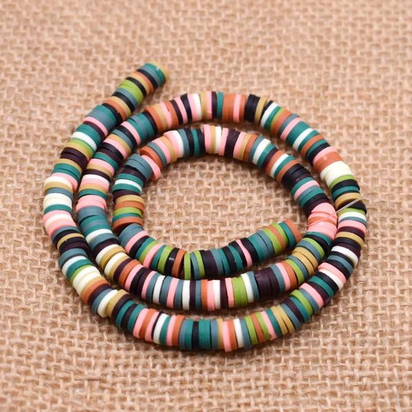 

смешанный цвет 6 мм плоский круглый полимерный глиняные бусины чип свободные разные бусины для diy ювелирных изделий изготовить браслет ручн