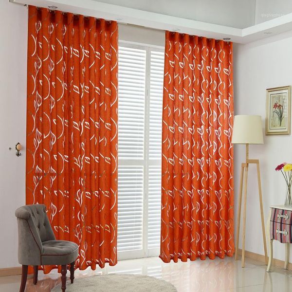 

1 pcs vines leaves curtains for living room tulle door window curtain drape panel sheer scarf valances voilage blanc fenetre1