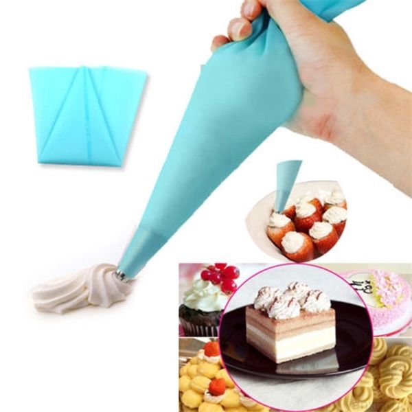 

silicone pastry bag multi size reusable icing piping cream tools cake diy decorating tool