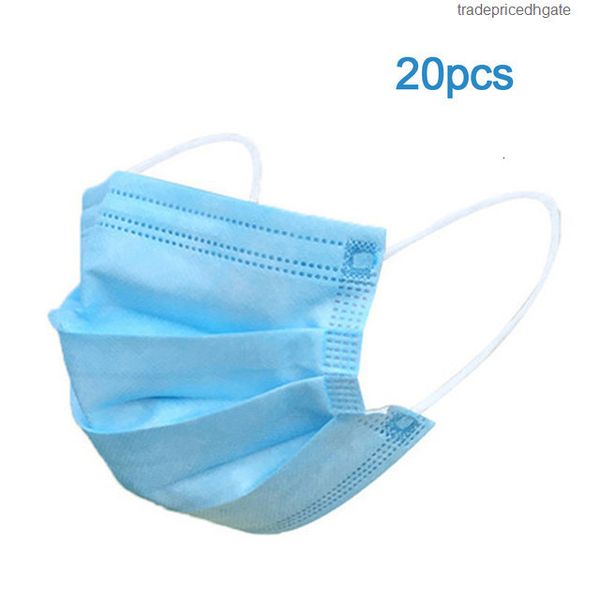 

factorylsgbface pcs disposable new woven mask 10/20/30/50 non 3 layer hanging ear dust filter elastic facial dust-proof safety mask