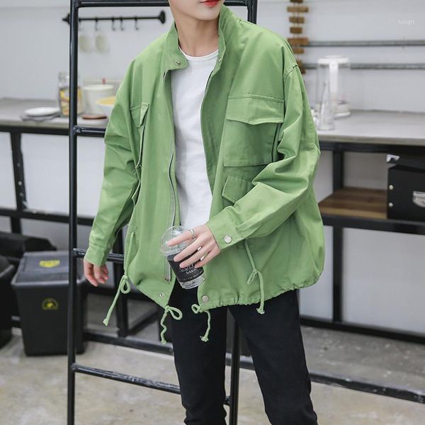 

2020 big size men jacvket denim single breasted oversizze vintage clothing korean streetwear mens jackets males black coat l221, Black;brown