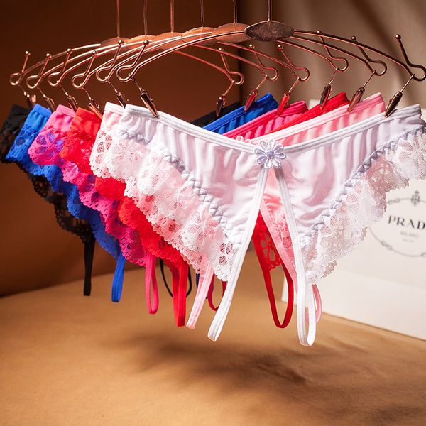 Damenunterwäsche, Spliss, freie Versuchung, Spitzen-Tanga, niedrige Taille, sexy, heiß, transparent, sexy Unterwäsche, G-String