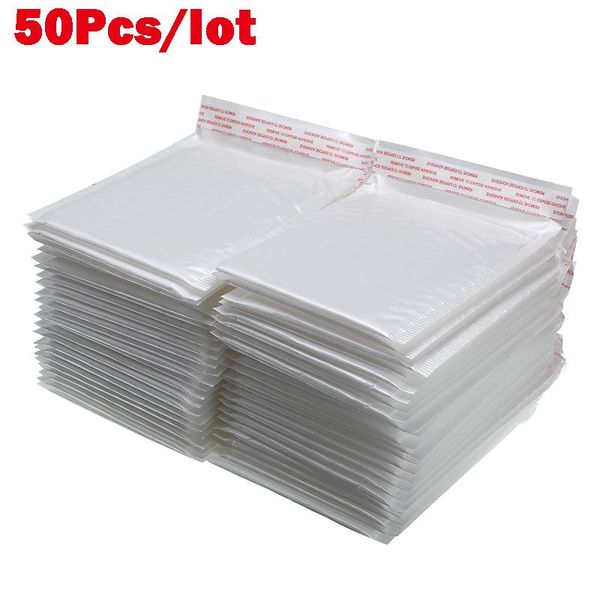 

50 pcs/lot white foam envelope bags self seal mailers padded shipping envelopes with bubble mailing bag shipping packages bag